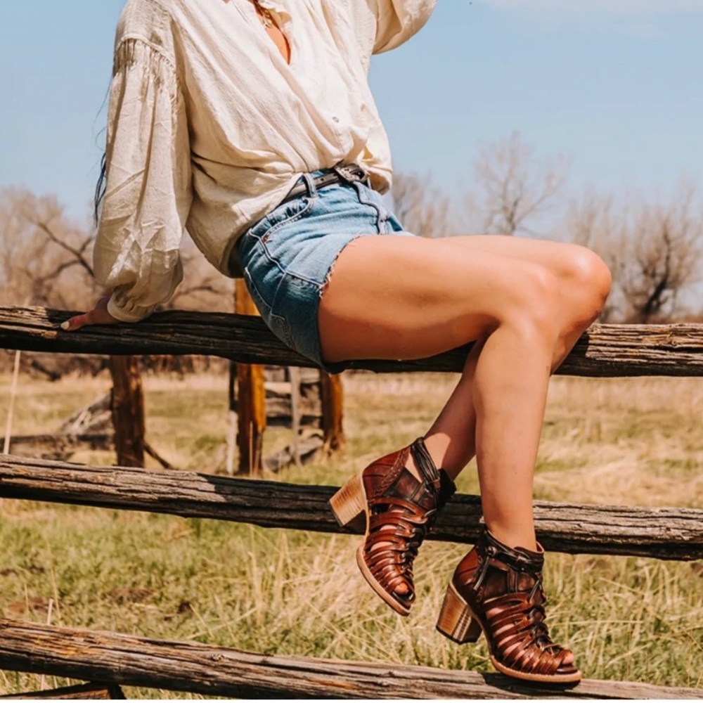 Freebird By Steven Wazee Sandal Bootie in Brown Multi 9